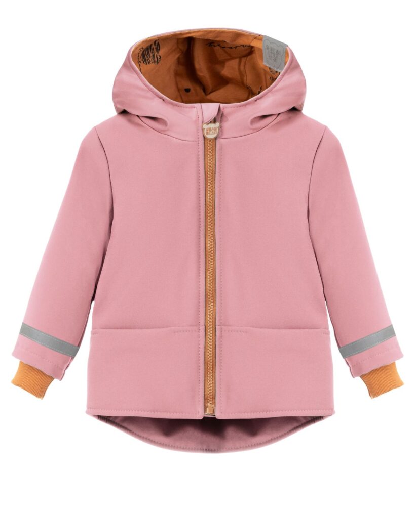 różowa dziewczęca wodoodporna kurtka softshell