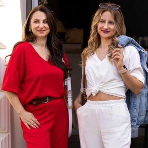 damska czerwona bluzka wiskozowa