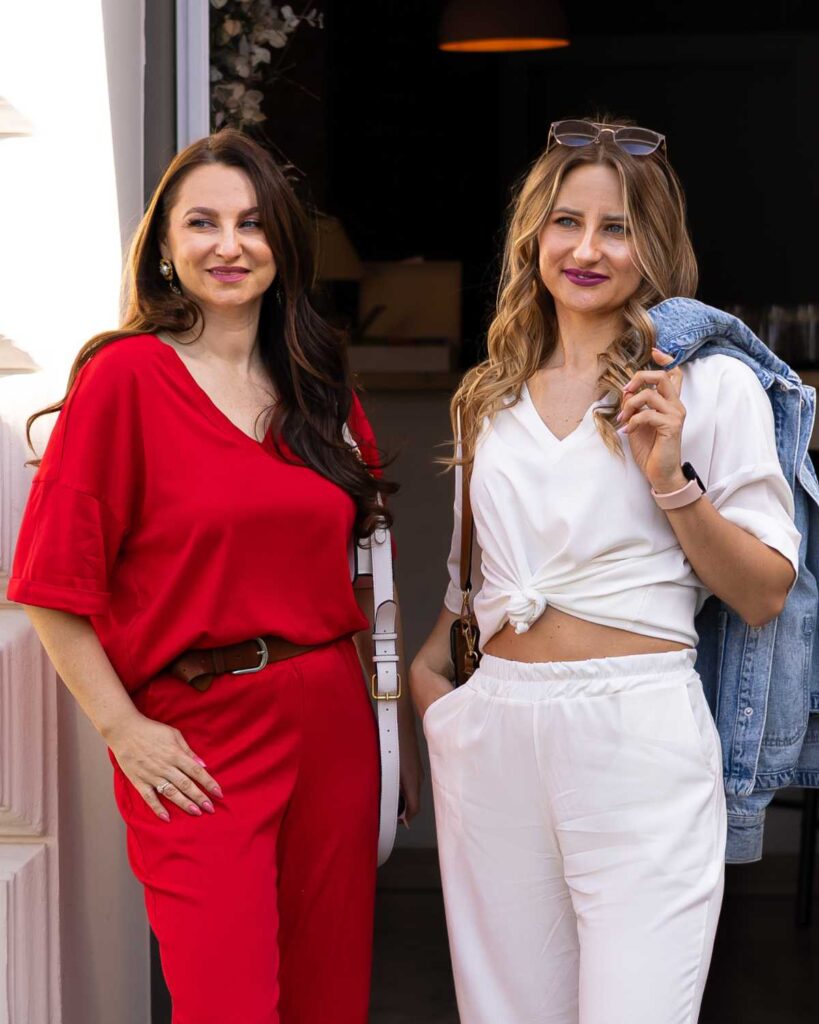 damska czerwona bluzka wiskozowa