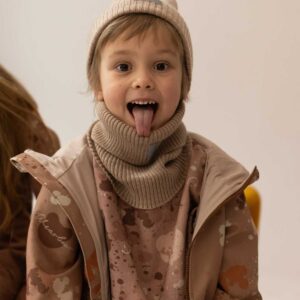 beżowa czapka merino dla dzieci i dorosłych