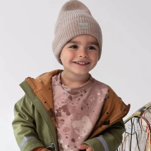 beżowa czapka merino dla dzieci i dorosłych
