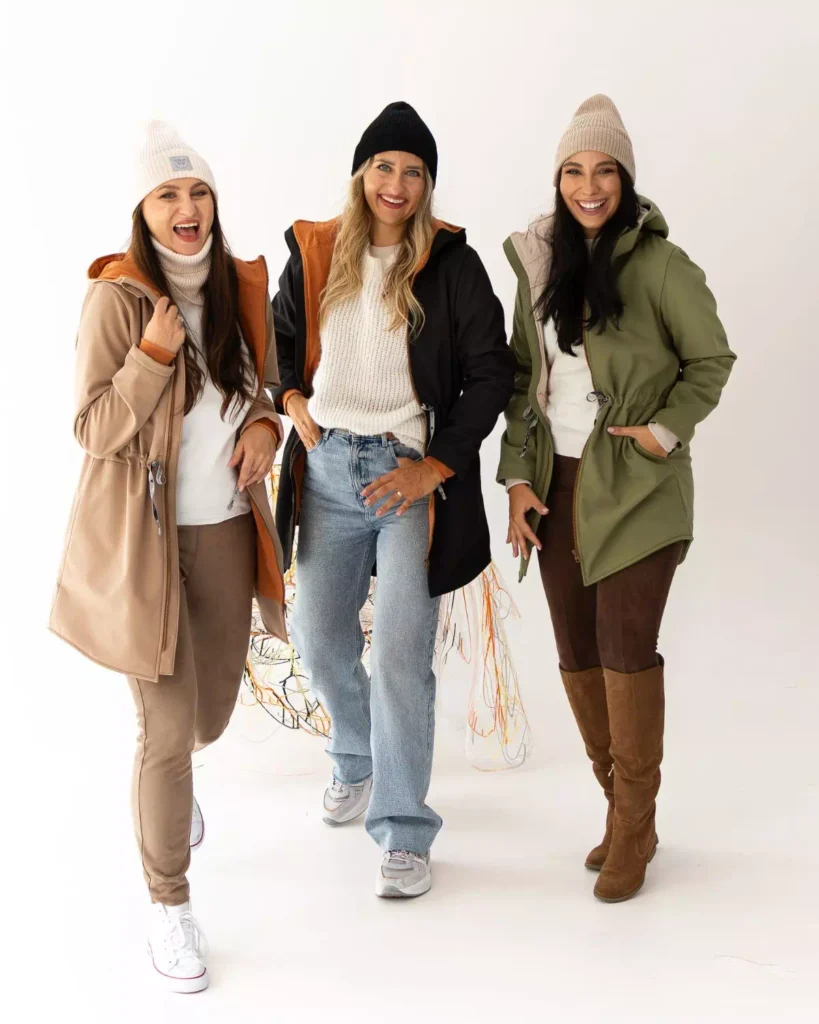 beżowa damska parka softshell