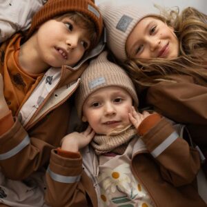 beżowy komin merino dla dzieci i dorosłych