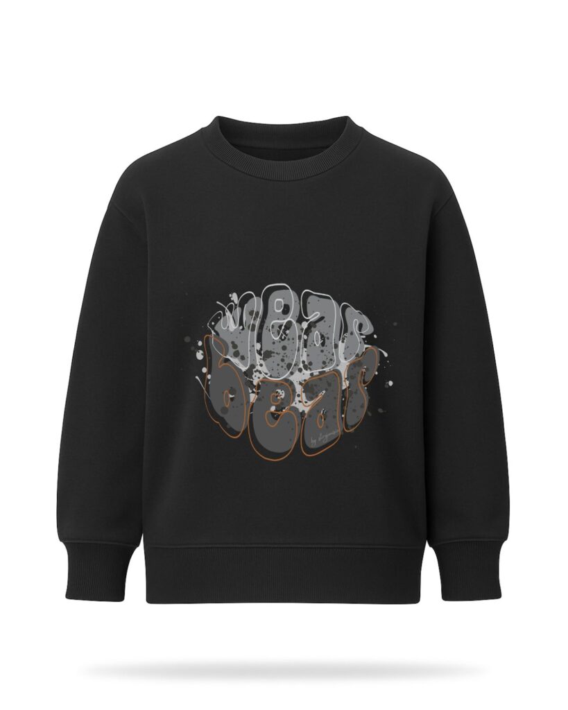 czarna bluza chłopięca z nadrukiem