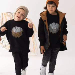 czarna bluza chłopięca z nadrukiem wearbear