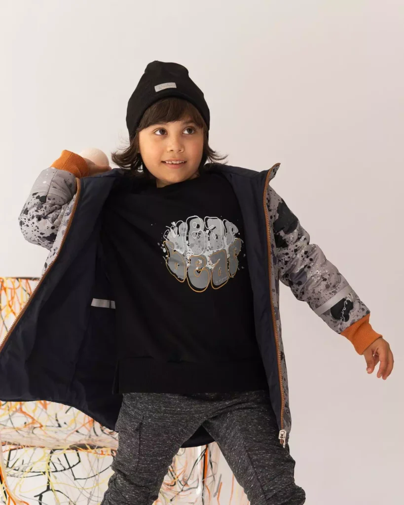 czarna bluza chłopięca z nadrukiem wearbear