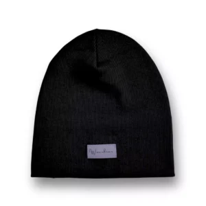 czarna czapka dziecięca z odblaskiem (2)