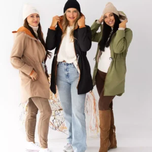 czarna parka damska softshell