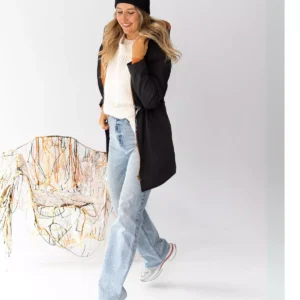 czarna parka damska softshell