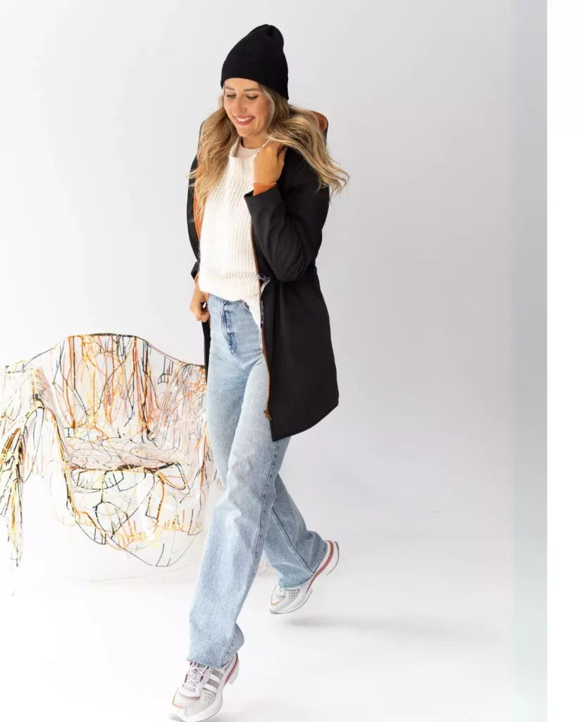 czarna parka damska softshell