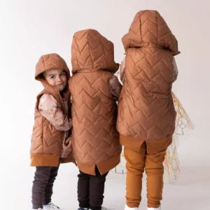 czekoladowe spodnie ze wzmocnieniami na kolanach