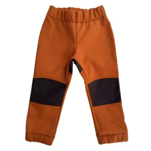 karmelowe spodnie softshellowe dziecięce