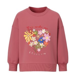 różowa bluza dziewczęca z nadrukiem