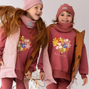 różowa bluza dziewczęca z nadrukiem