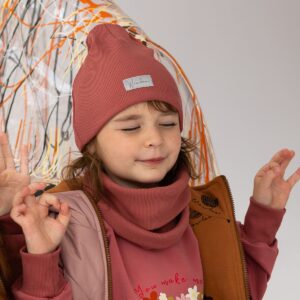 różowy komin szalik dziewczęcy