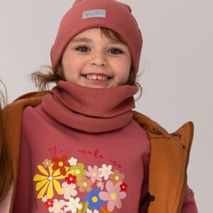 różowy komin szalik dziewczęcy