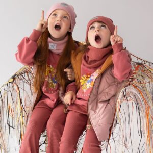 różowy komin szalik dziewczęcy