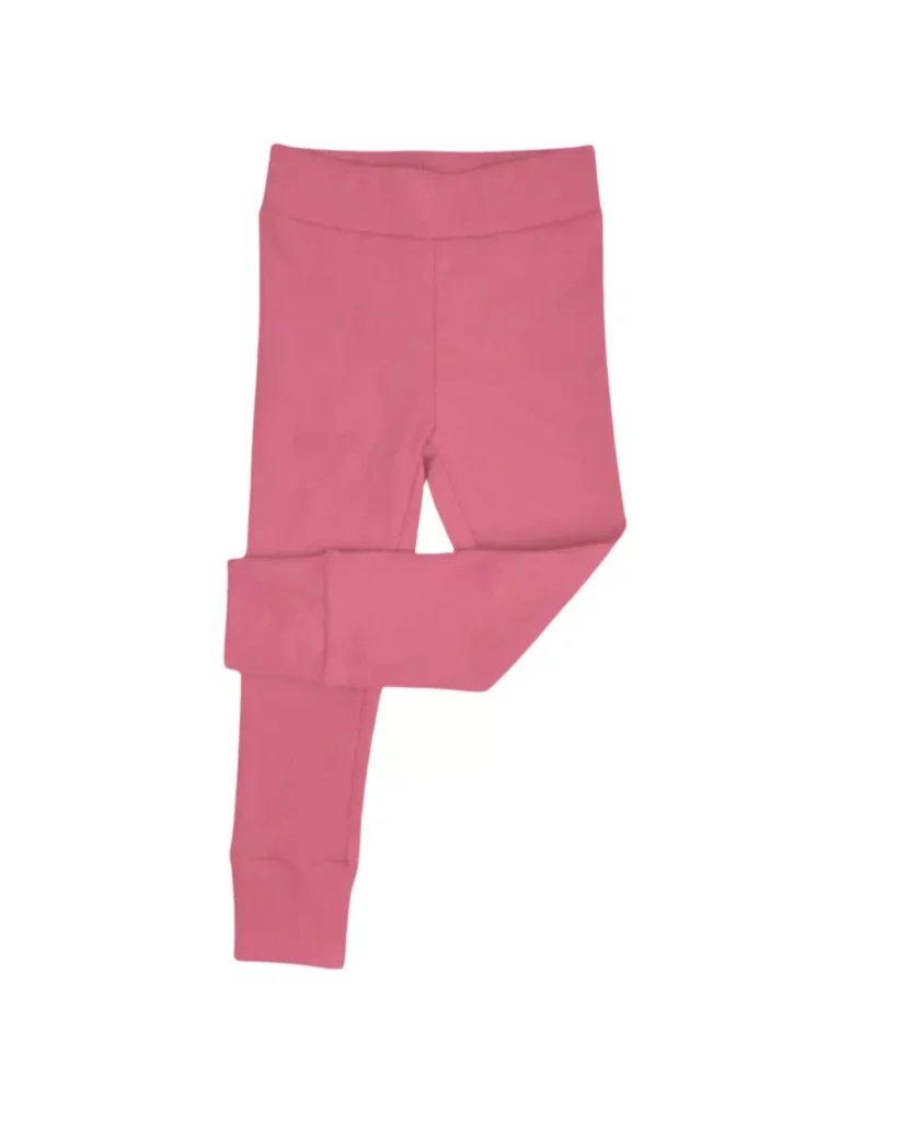 truskawkowe różowe legginsy dziewczęce
