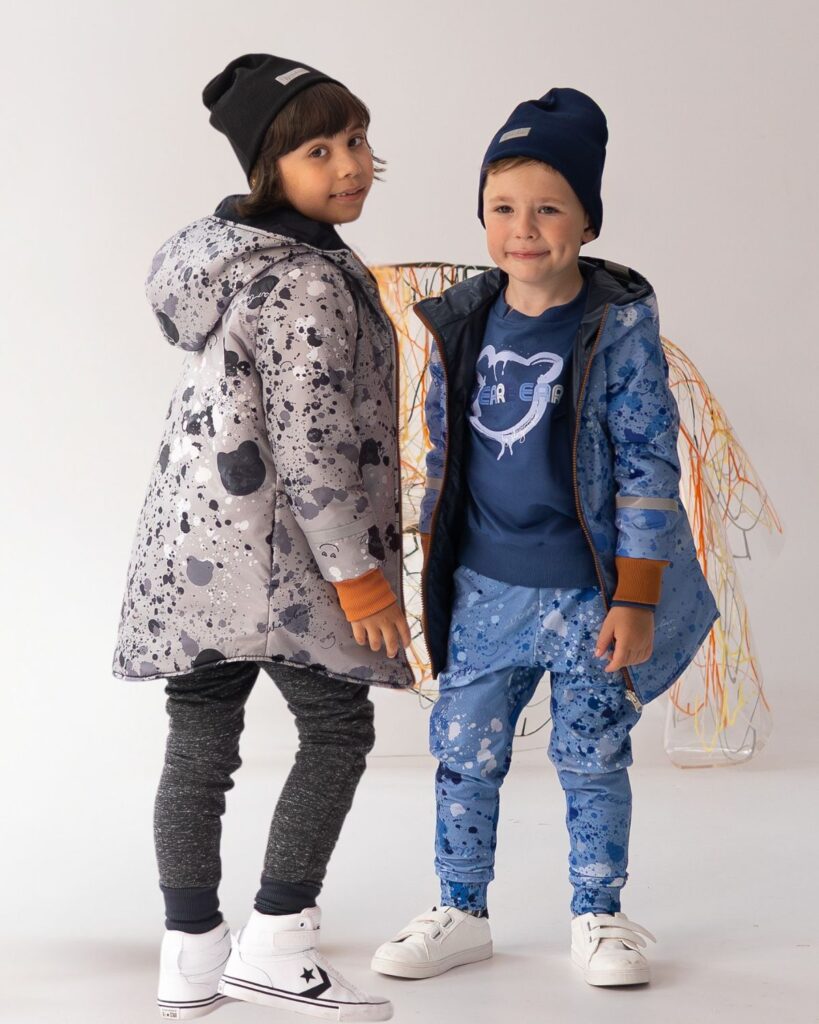 czarna dwustronna kurtka dziecięca z ociepleniem thinsulate