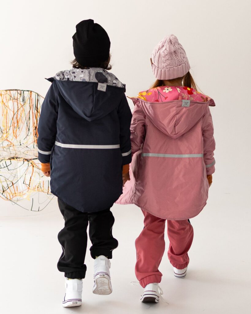 czarna dwustronna kurtka dziecięca z ociepleniem thinsulate