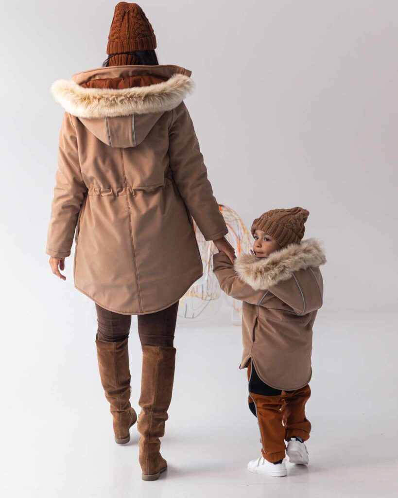 beżowa damska wodoodporna kurtka zimowa