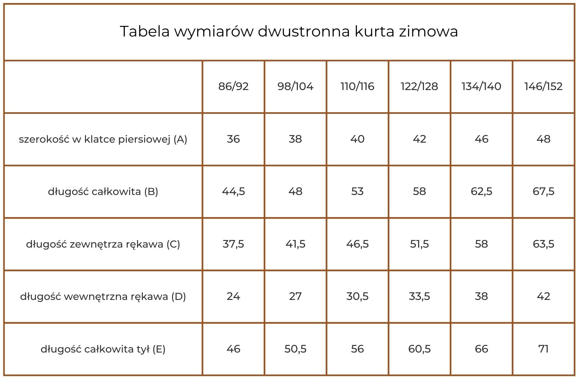 Dwustronna kurtka zimowa