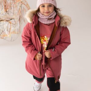 dziewczęca różowa kurtka zimowa