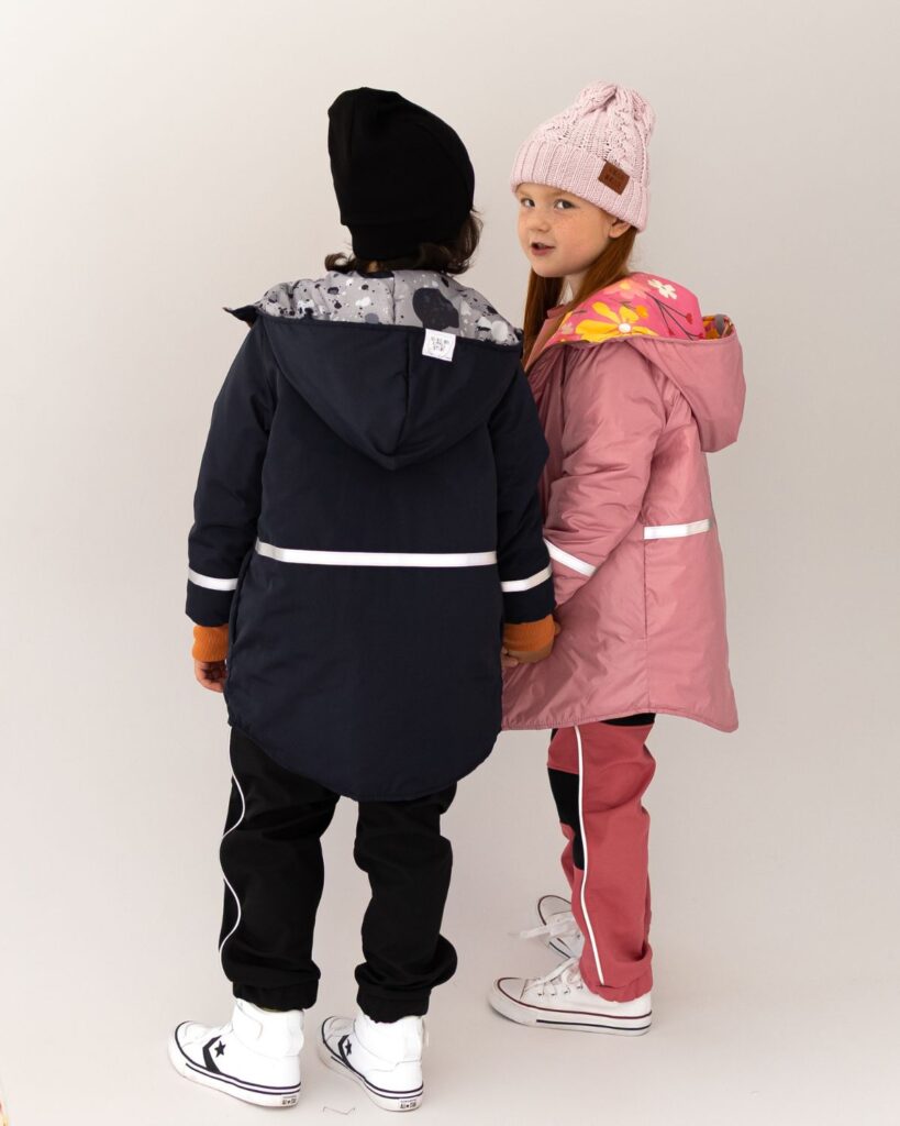 różowa kurtka dwustronna z ociepleniem thinsulate