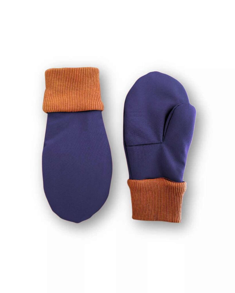 granatowe dziecięce rękawiczki wodoodporne softshell