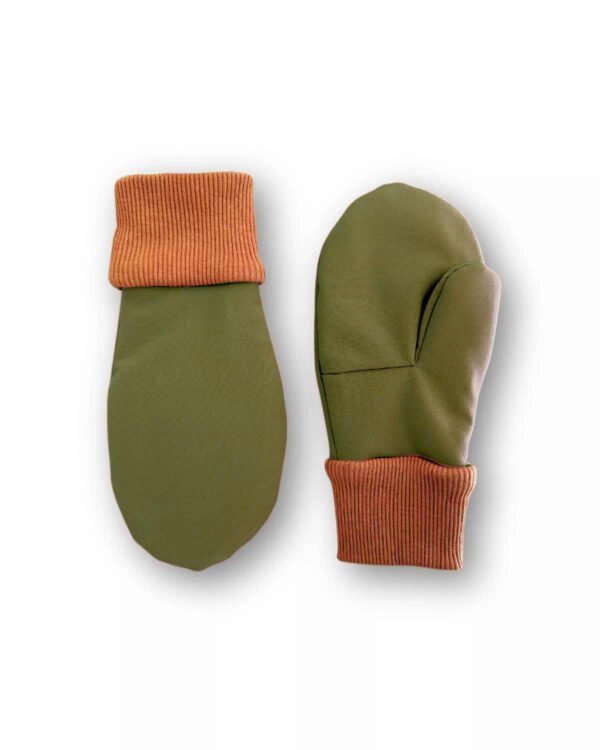 khaki zielone rękawiczki chłopięce wodoodporne
