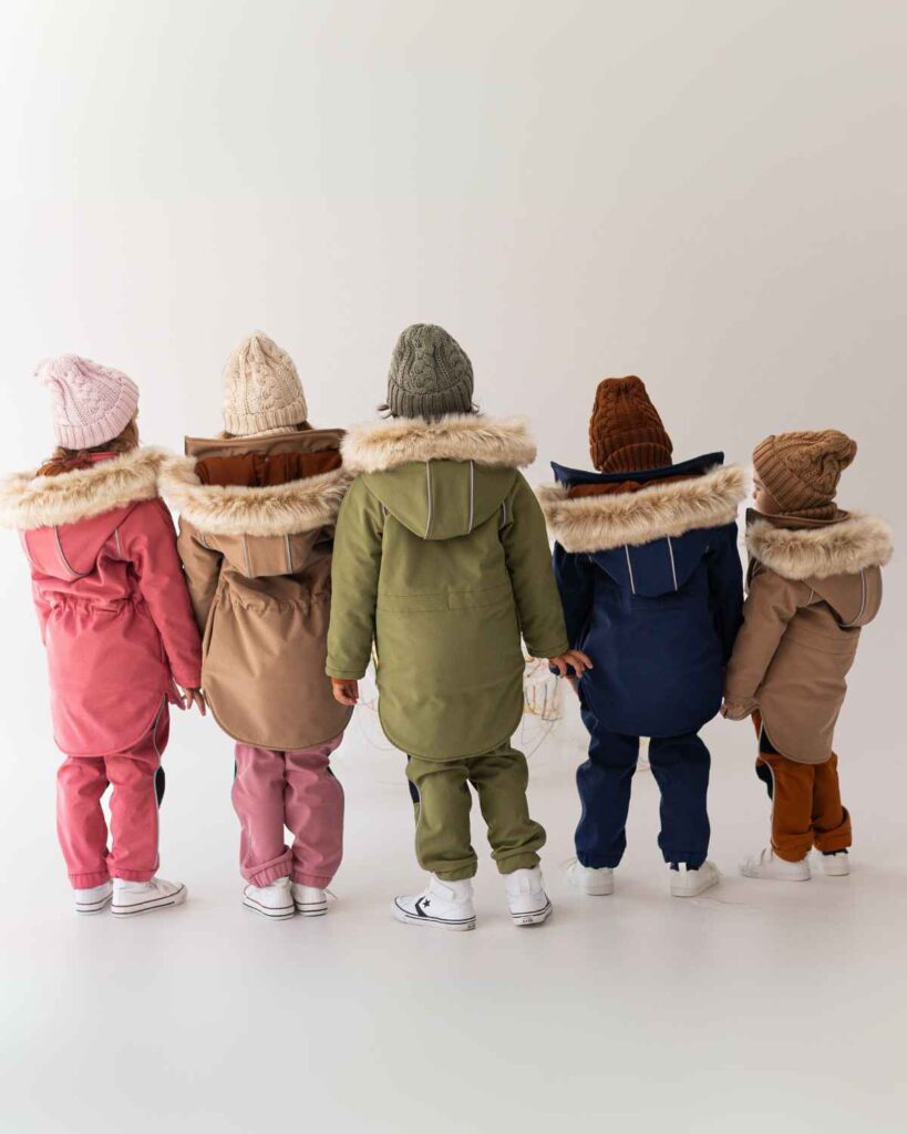 khaki zimowa kurtka dziecięca strojmisie