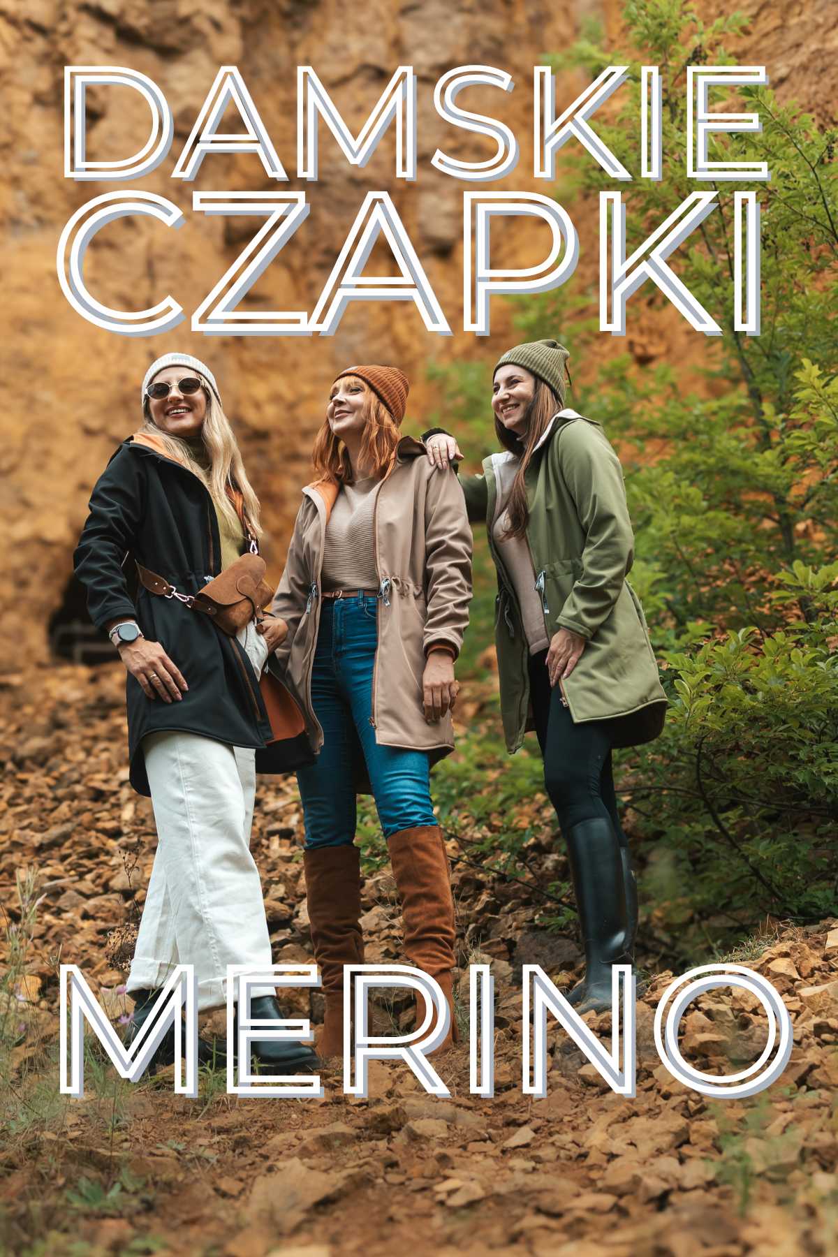 damskie czapki wełna merino