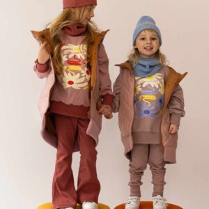 różowa kamizelka dziewczęca long