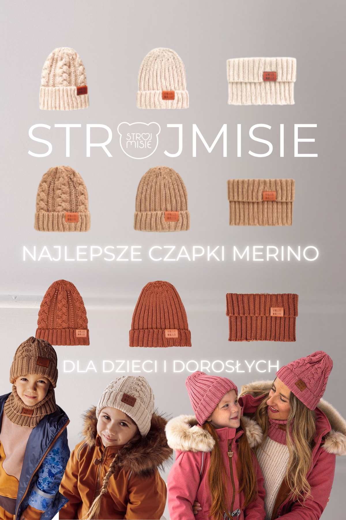 najlepsze czapki merino dla dzieci i doroslych