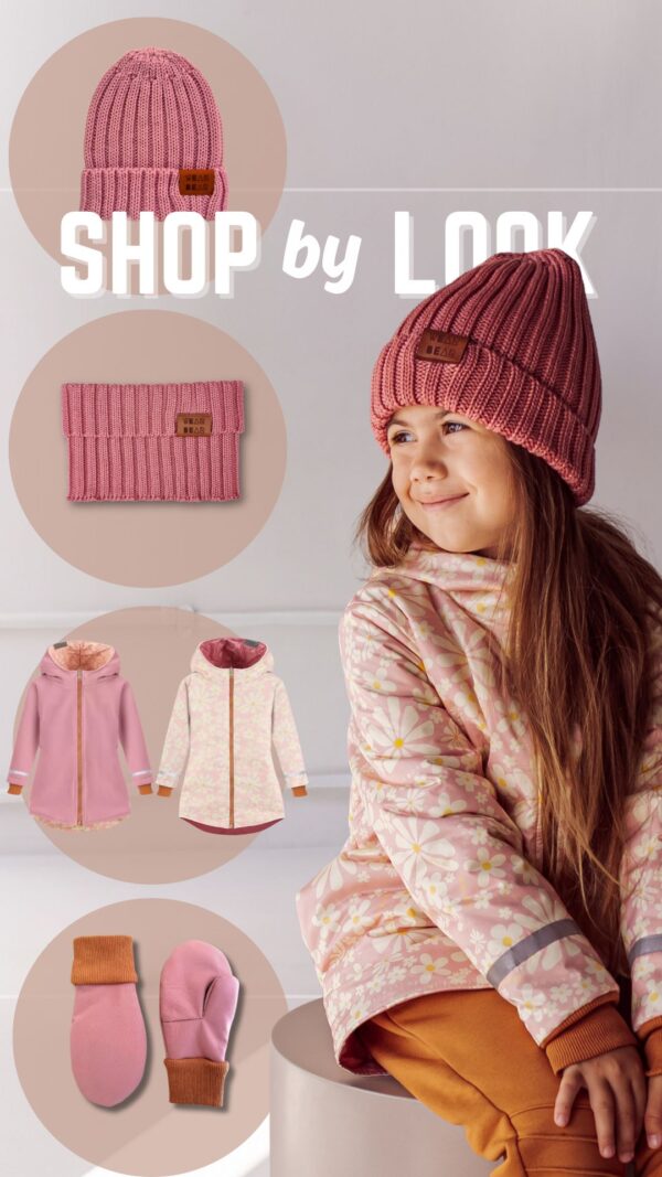 różowy komplet zimowy dziewczęcy