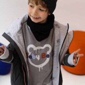 czarna dziecięca kamizelka wiosenna