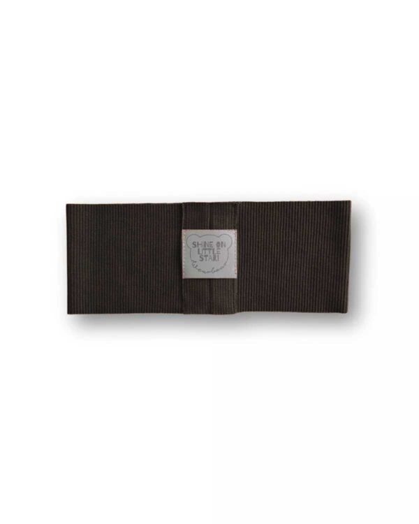 czarna opaska surowa na rower z odblaskiem