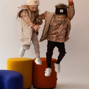 kremowa kamizelka dziecięca z beżową podszewką splash