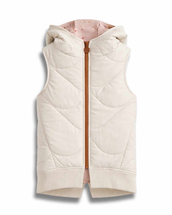 kremowa kamizelka dziecięca z beżową podszewką splash