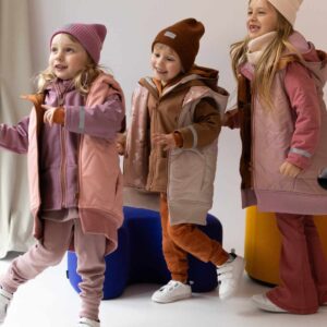 purdowo różowa kamizelka dziewczęca long