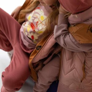 purdowo różowa kamizelka dziewczęca long