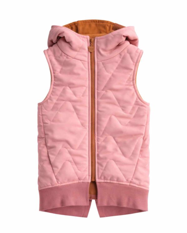 purdowo różowa kamizelka dziewczęca long