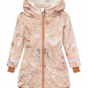 beżowa Parka dziecięca splash z odblaskiem