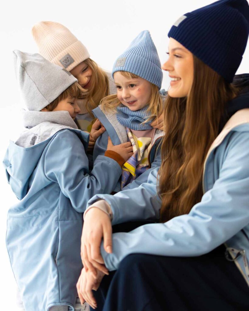 damska parka softshell błękitna