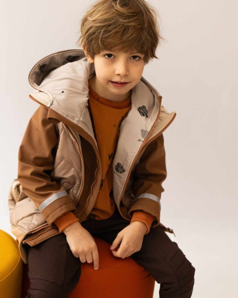 karmelowy tshirt dziecięcy w nadruk wearbear