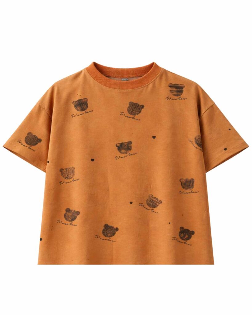karmelowy tshirt dziecięcy w nadruk wearbear