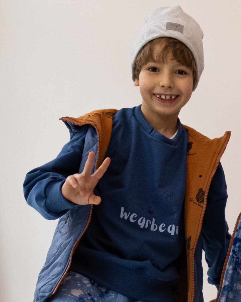 niebieska bluza chłopięca oversize werabear