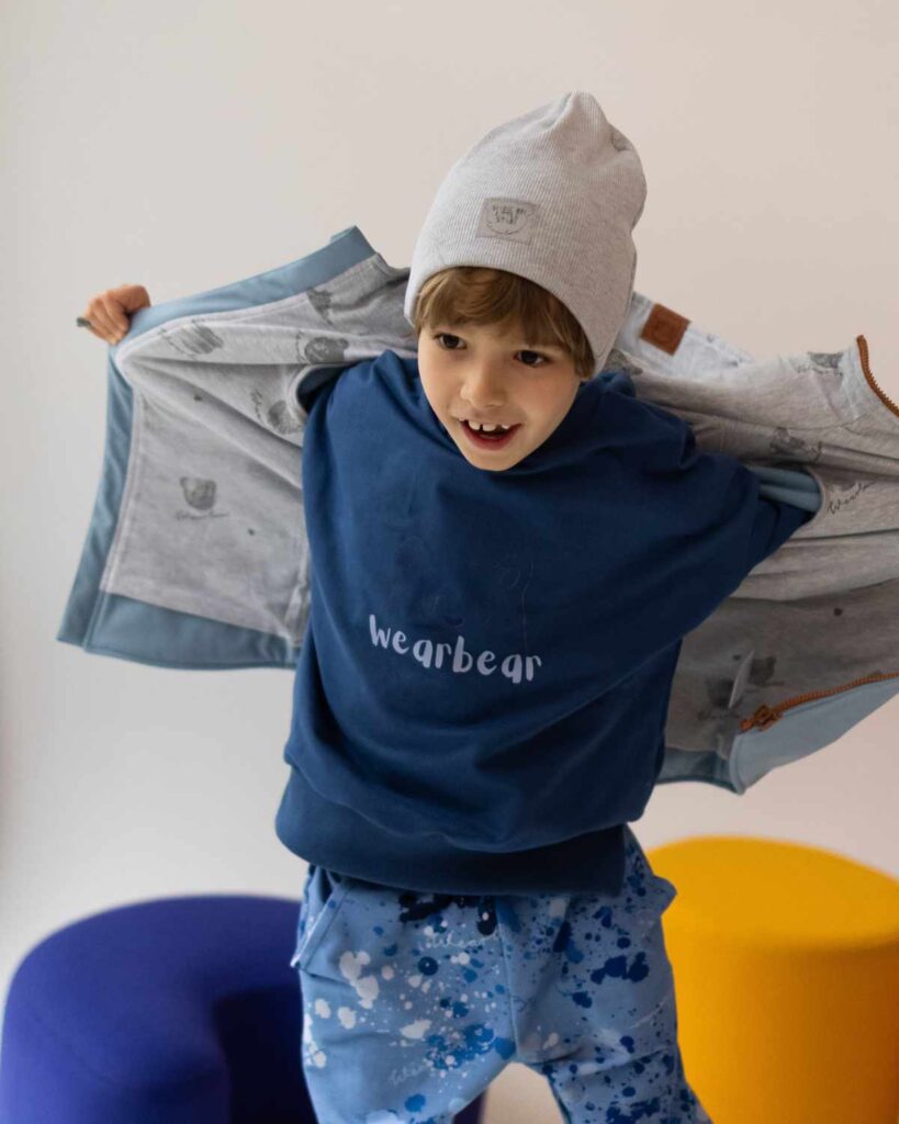 niebieska bluza chłopięca oversize werabear