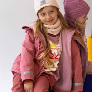 różowa dziewczęca wodoodporna kurtka lightshell