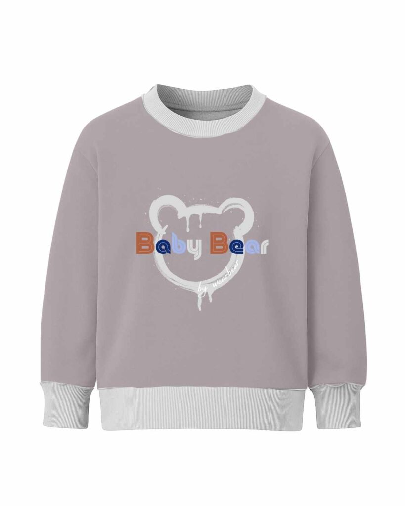 szara bluza chłopięca z nadrukiem baby bear